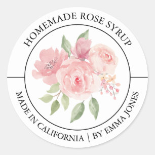 Adesivo Redondo Rosa Modern label
