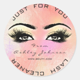 Adesivo Redondo Rosa Rosa Rosa Rosa Rosa Cor-de-rosa Bela Lash Mak
