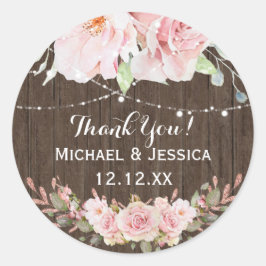 Adesivo Redondo Rosa Rosa Rosa Rosa Rosa Rosa Mason Jar Lights Obr