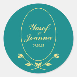 Adesivo Redondo Rosa Teal