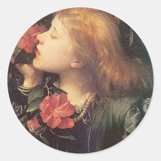 Adesivo Redondo Rosa vitoriano (Frente)