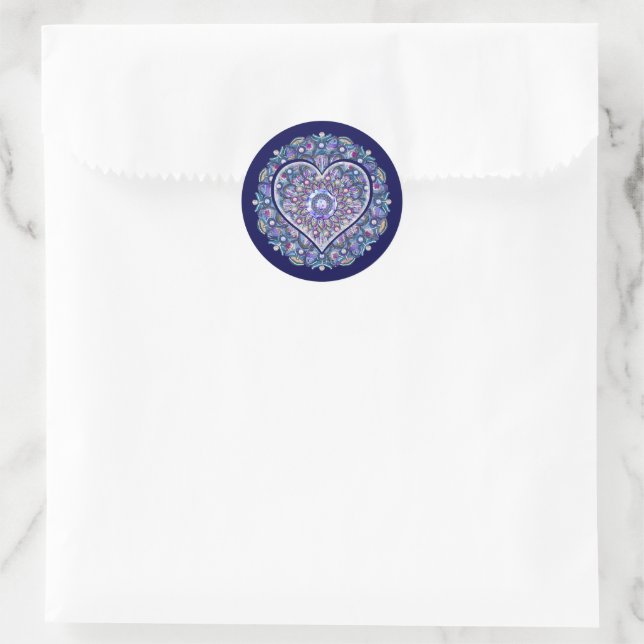 Adesivo Redondo Rosace Azul (Bolsa)