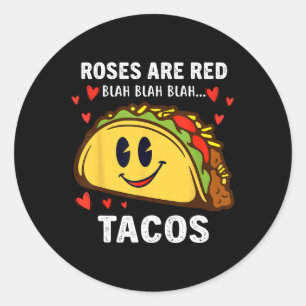 Adesivo Redondo Rosáceas São Vermelhas Blah Tacos Dia dos Namorado
