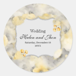 Adesivo Redondo Rosas amarillas