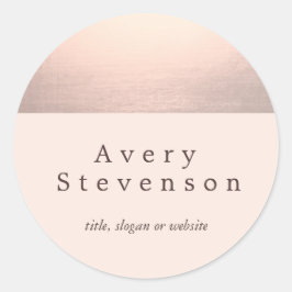 Adesivo Redondo Rosas claro Modernas com Destaque Dourado Elegante