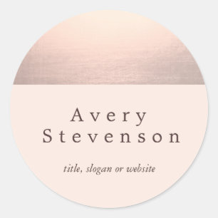 Adesivo Redondo Rosas claro Modernas com Destaque Dourado Elegante