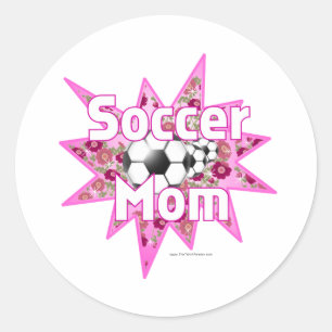Adesivo Redondo Rosas da Mãe de Futebol