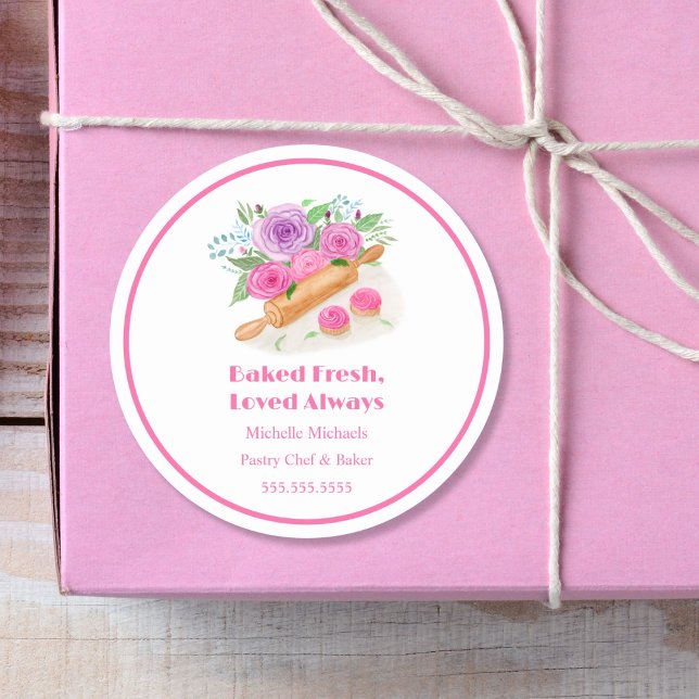 Adesivo Redondo Rosas de pinos para revestimento de água (Criador carregado)