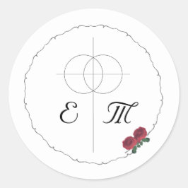 Adesivo Redondo Rosas finos