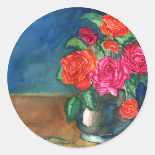 Adesivo Redondo Rosas para o meu amor