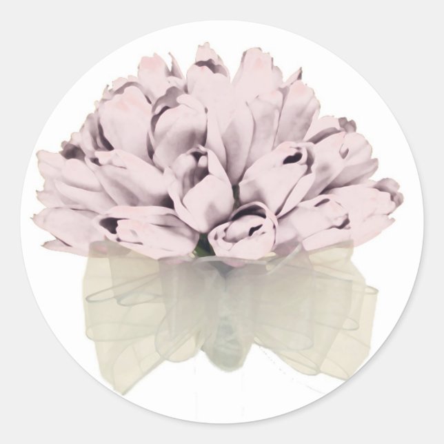 Adesivo Redondo Rosas Rosa ~ (Frente)