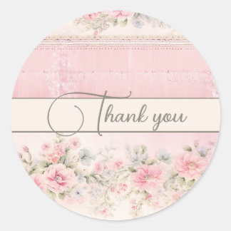 Adesivo Redondo Rosas rosa flores borrão elegante