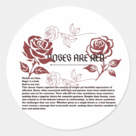Adesivo Redondo Rosas são vermelhos