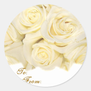 Adesivo Redondo Rosas Saudações_ Sticker
