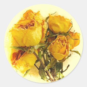 Adesivo Redondo Rosas secos