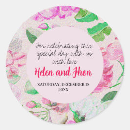 Adesivo Redondo Rosas verano