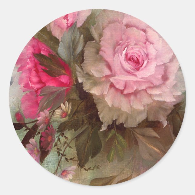 Adesivo Redondo Rosas vermelhas (Frente)