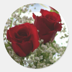 Adesivo Redondo Rosas vermelhas