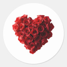 Rosas Vermelhas em Forma de Coração-