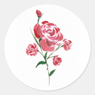 Adesivo Redondo Rosas vermelhos