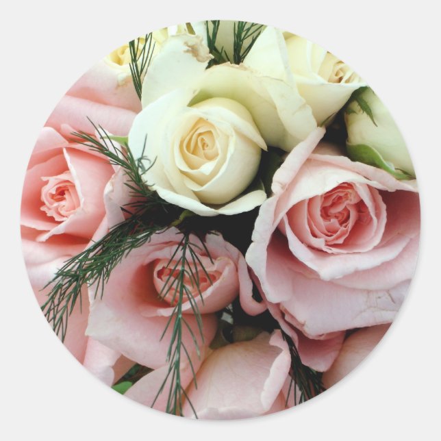 Adesivo Redondo Rose Bouquet (Frente)