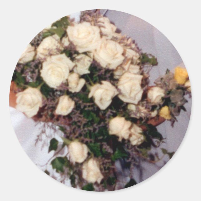 Adesivo Redondo Rose Bouquet Envelope Seal Sticker (Frente)