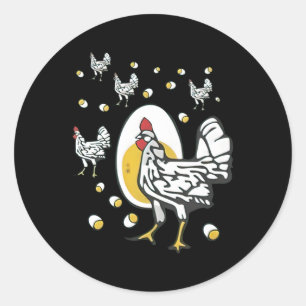 Adesivo Redondo Roseanne Chicken Roseanne Rooster E Ovo