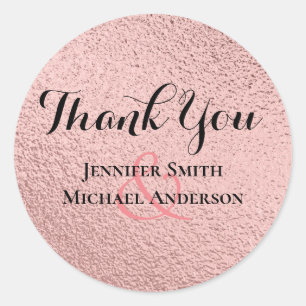 Adesivo Redondo RoseGold Glitter Glitter Foil Parecem um ORÇAMENT