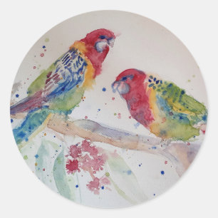 Adesivo Redondo Rosella (Espanha) - Arte aquarela