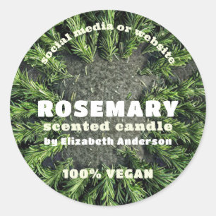 Adesivo Redondo Rosemary Candle