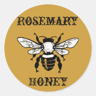 Adesivo Redondo Rosemary Honey Bee Sticker