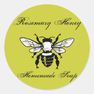 Adesivo Redondo Rosemary Honey Soap Labels