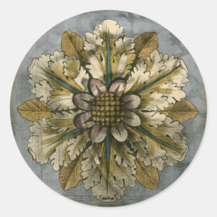 Adesivo Redondo Rosette de demissão decorativa em Cinza