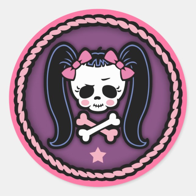 Adesivo Redondo Rosie Roger -corda (Frente)