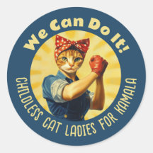 Rosie The Riveter Cat Ladras Para Kamala Harris
