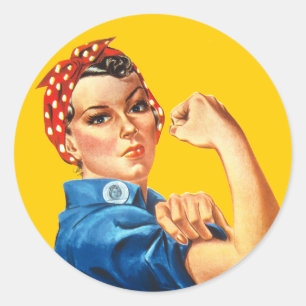 Adesivo Redondo Rosie the Riveter Sticker