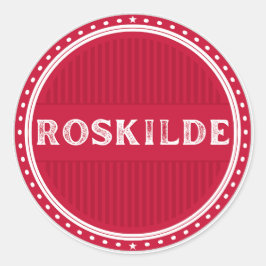 Adesivo Redondo Roskilde City Pride Emblem – Danish Identity