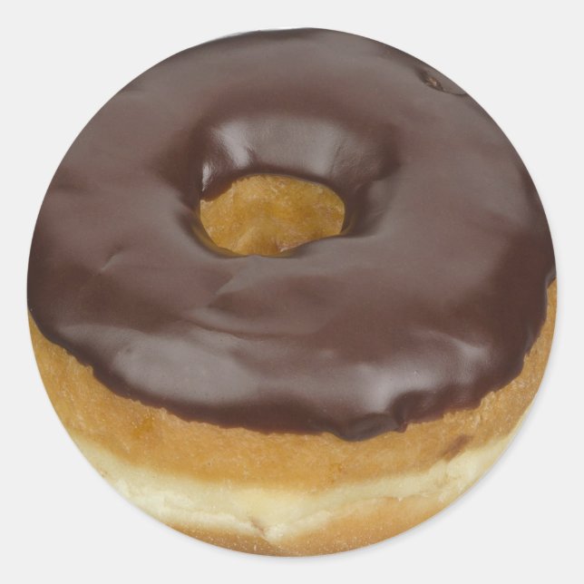 Adesivo Redondo Rosquinha de chocolate Galinhas (Frente)