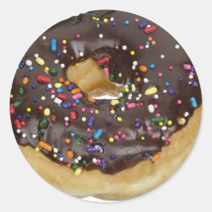 Adesivo Redondo Rosquinha de chocolate Sprinkles