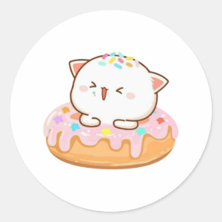 Adesivo Redondo Rosquinha De Goma Mochi Peach