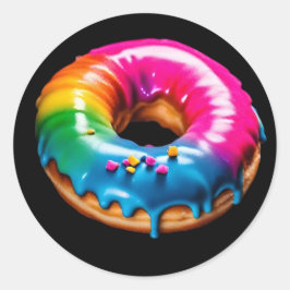 Adesivo Redondo Rosquinha de orgulho lgbtq+ neon