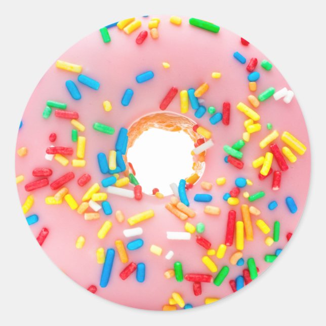 Adesivo Redondo Rosquinha Doughnut (Frente)