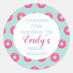 Adesivo Redondo Rosquinha, obrigado, palitos