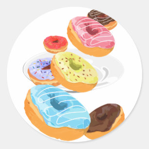 Adesivo Redondo Rosquinhas