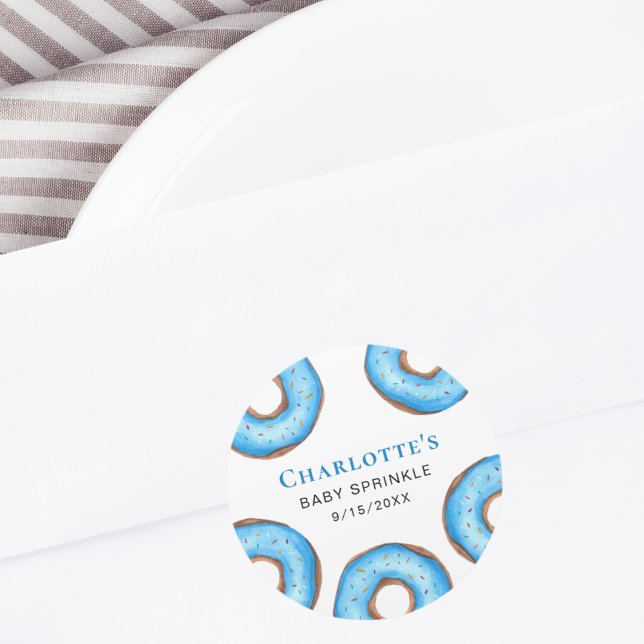 Adesivo Redondo Rosquinhas Azuis, Praspersor (Criador carregado)