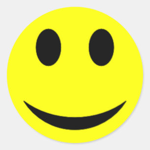 Adesivo Redondo Rosto Amarelo Original