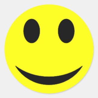 Adesivo Redondo Rosto Amarelo Original
