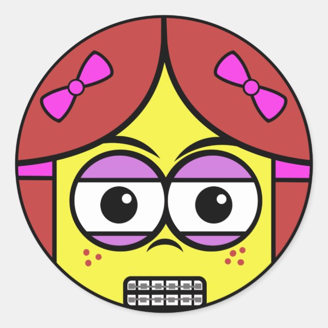 Adesivo Redondo Rosto da Coluna (Frente)