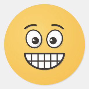 Adesivo Redondo Rosto de ressonância com olhos abertos