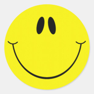 Adesivo Redondo Rosto de Sorriso Idiota